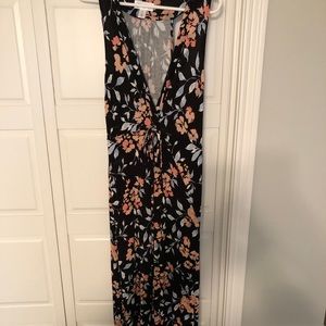 Motherhood Maternity Black Floral Long Sundress